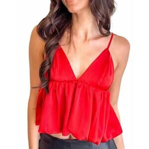 NEW NEEDII noel nights top in red
